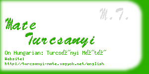 mate turcsanyi business card